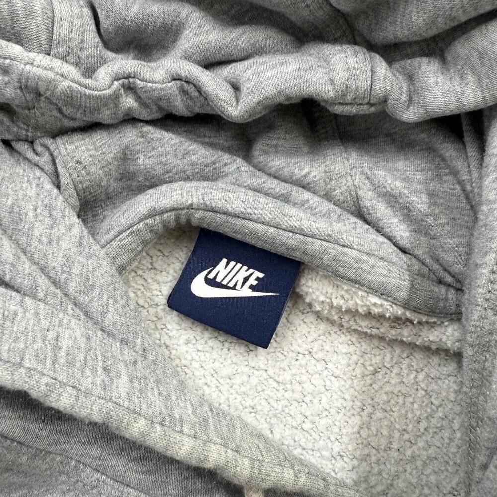 VTG Y2K‎ Nike Embroidered Swoosh Hoodie Heather Gray Streetwear Adult Size XL